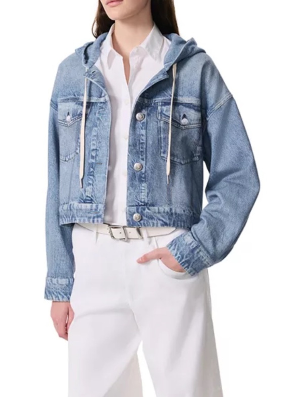 Rag & Bone Miramar Terry Hooded Trucker Jacket